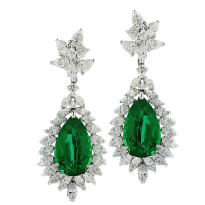 Emerald and Diamond earrings