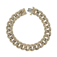 Diamond studded link bracelet